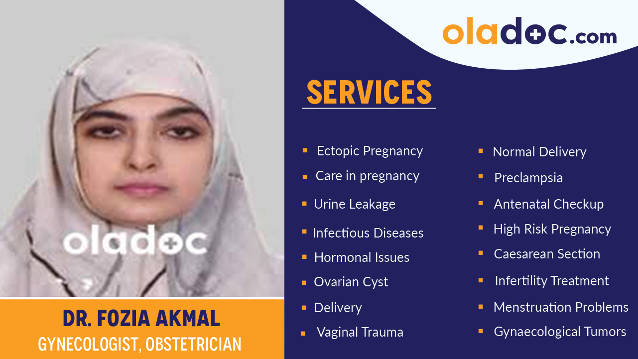 Services provided by  Dr. Fozia Akmal